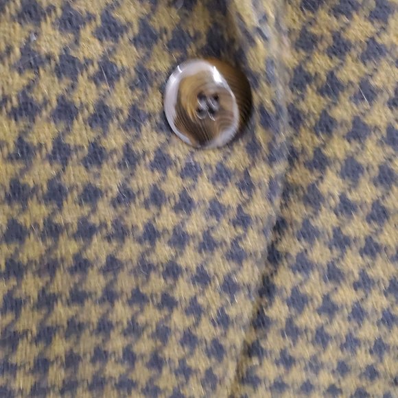Vintage V-neck  Houndstooth Print Sport Coat Blazer - Picture 9 of 9